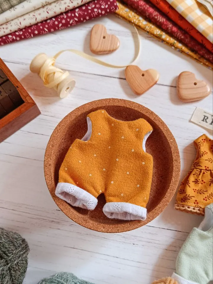 JUMPSUIT Sewing Pattern for 5.5 inch Doll — 5.5 inch Baby doll clothes pattern, Tiny doll jumpsuit, Miniature clothing pattern, Dress up doll