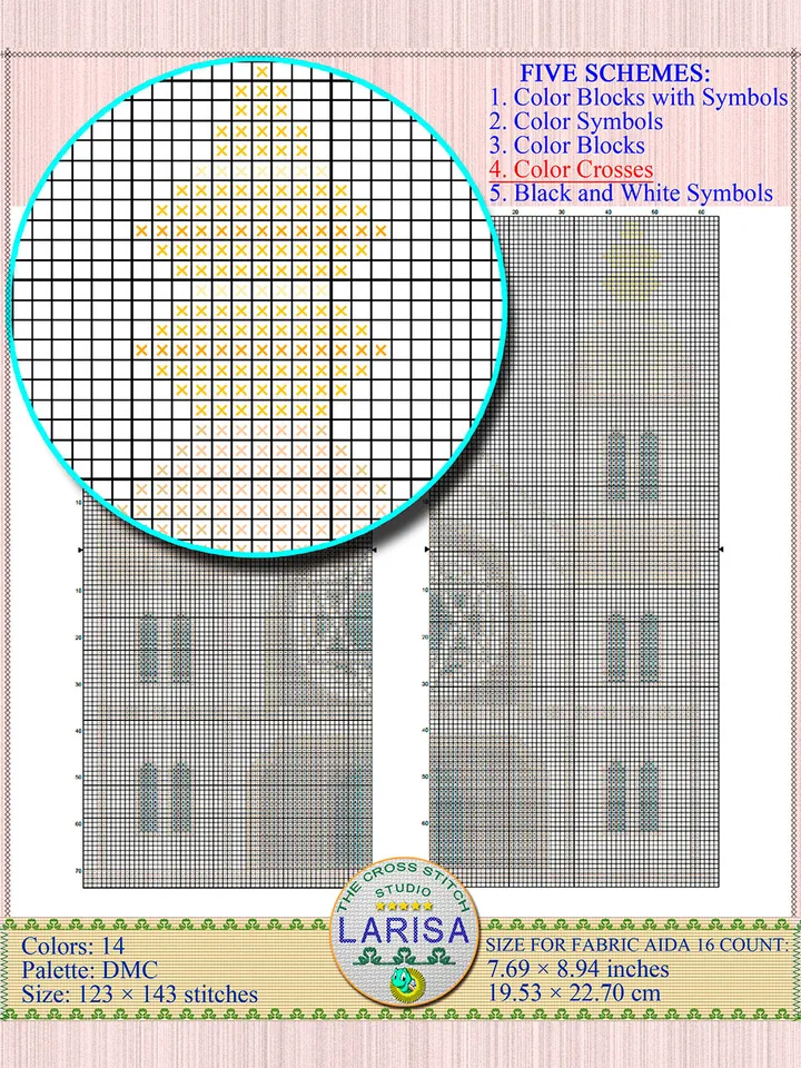 Synagogue Cross Stitch Pattern | Main Sanctuary