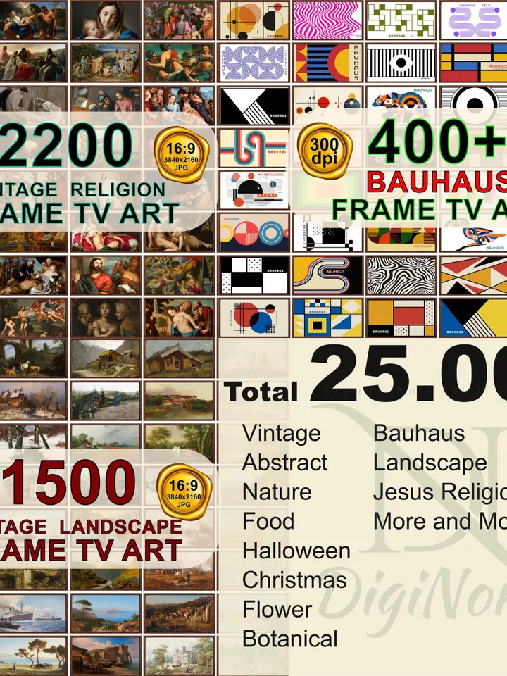 WHOLE SHOP SALE 213.000+ Mega Gallery Wall Art Bundle - Bauhaus, Boho, Botanical, Matisse, City Map, Patent, Vintage Posters - Digital