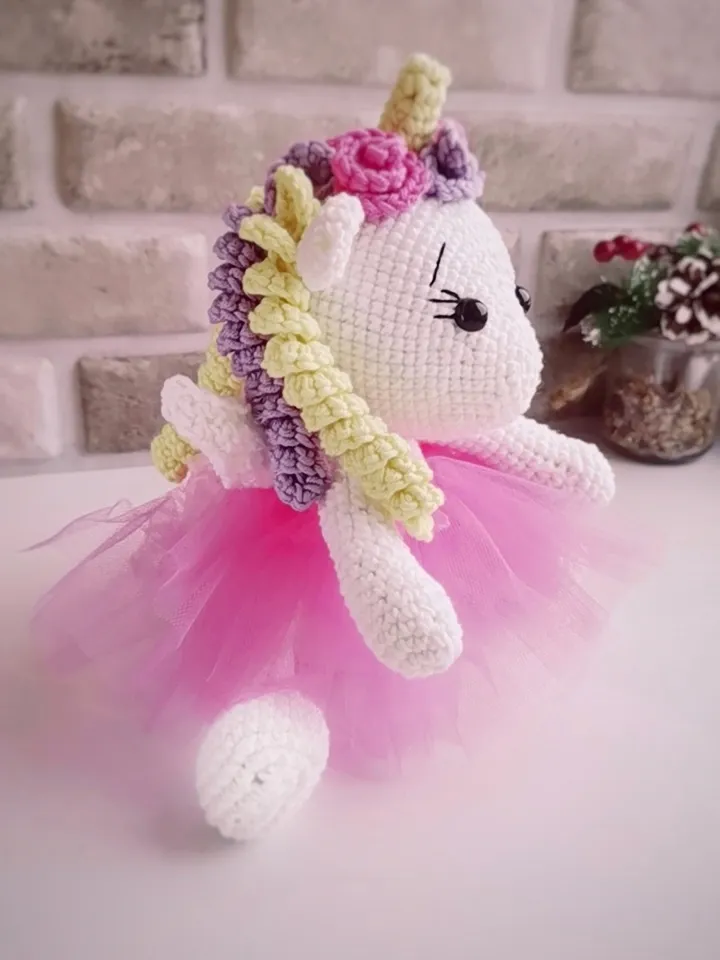Crochet pattern Unicorn amigurumi crochet toy crochet pattern in english PDF file with detailed description and photo