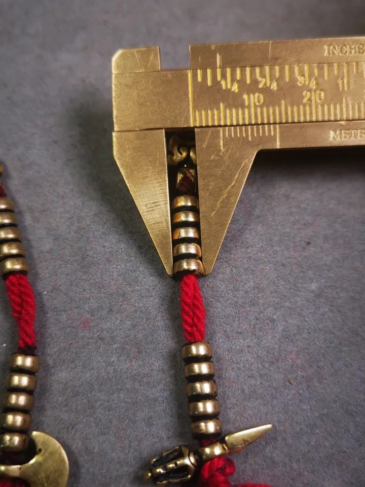 Gandhanra Handmade Tibetan Buddhist Mala Counters,Prayer Bead Counters,with Kartika and Kila Pendant,Made of Brass