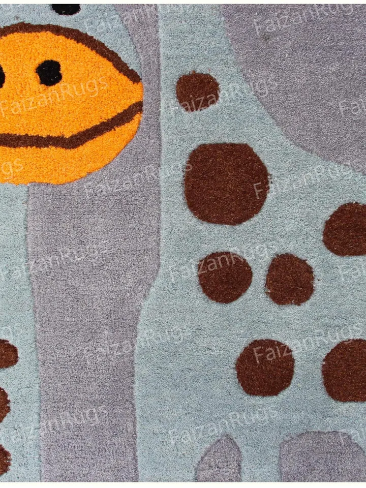 Giraffe Hand Tufted Rug 100% Wool For Living Room, Bed Room, Kids Room In Any Size 10x14,10x12,9x12,8x10,6x9,5x8,4x6