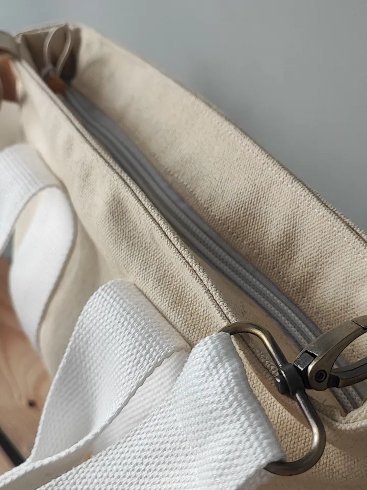 Women's Beige Eco Shoulder Bag Handmade