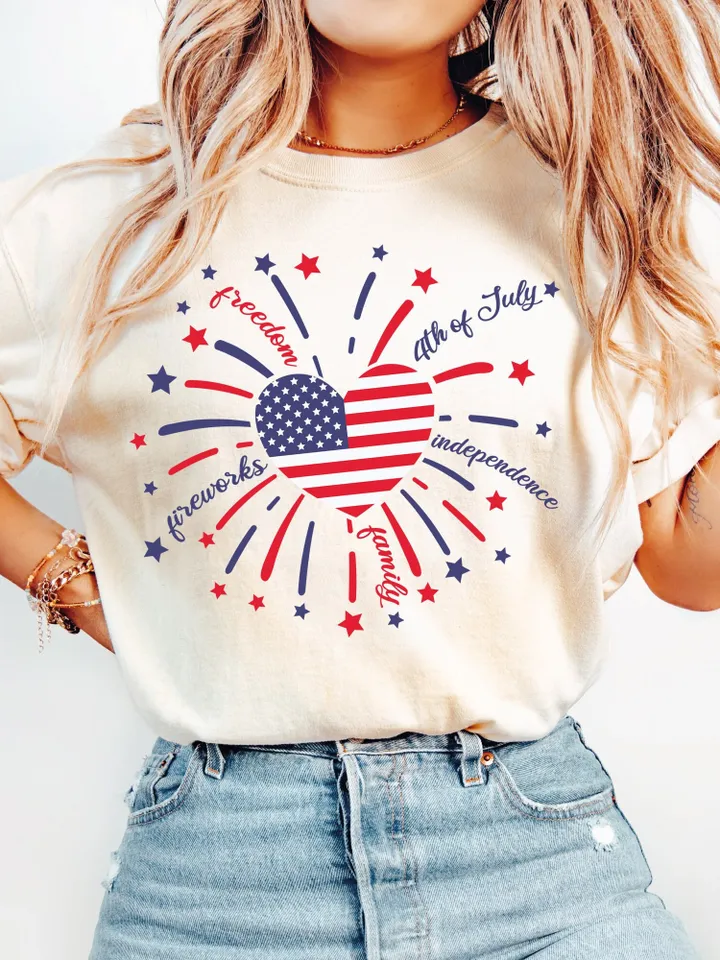Firework SVG, 4th of July SVG, Patriotic SVG, American Flag Svg, Kids Shirt Svg, Png, Svg Files For Cricut, Sublimation Designs Downloads