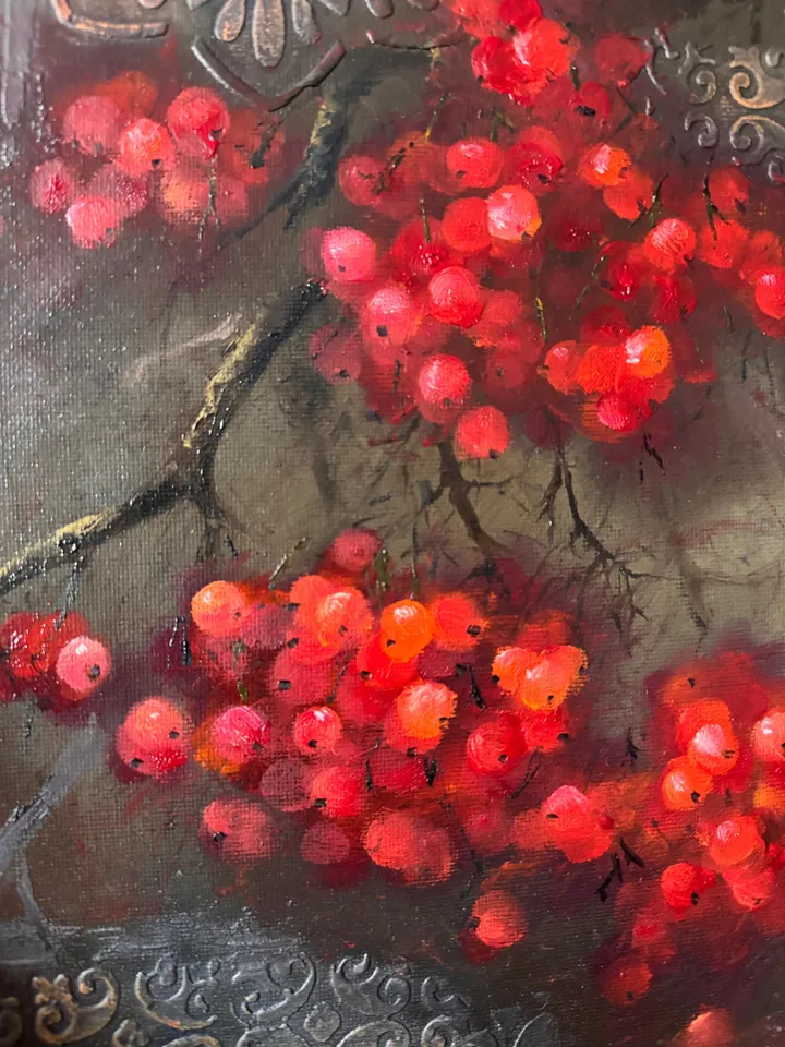 Fruits Painting Original Berries Painting Kitchen Still life