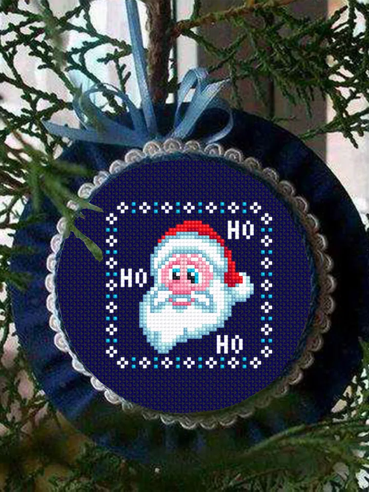 Santa Claus cross stitch pattern download PDF Tiny christmas pattern digital PDF Quick cross stitch chart Christmas decor Winter holiday #N3