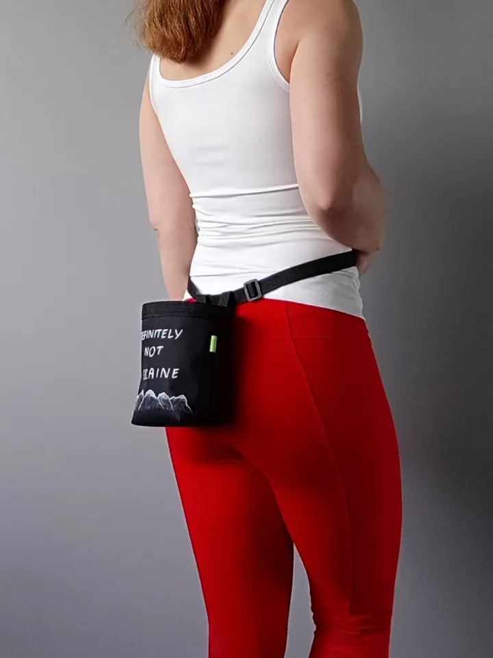Chalk bag Not Cocaine №2 for rock climbing and bouldering
