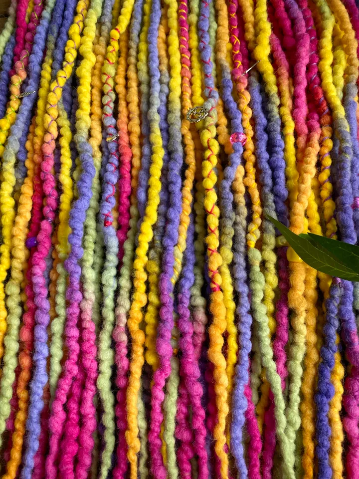 Rainbow Wool Se Dreads Ready to Ship