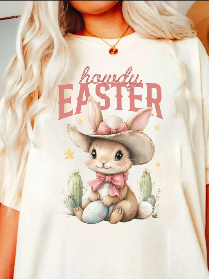 Howdy Easter PNG, Digital Download,Easter png,Kids Easter png,Digital Design,Happy Easter,Western Easter png,Western Bunny png,Trendy png