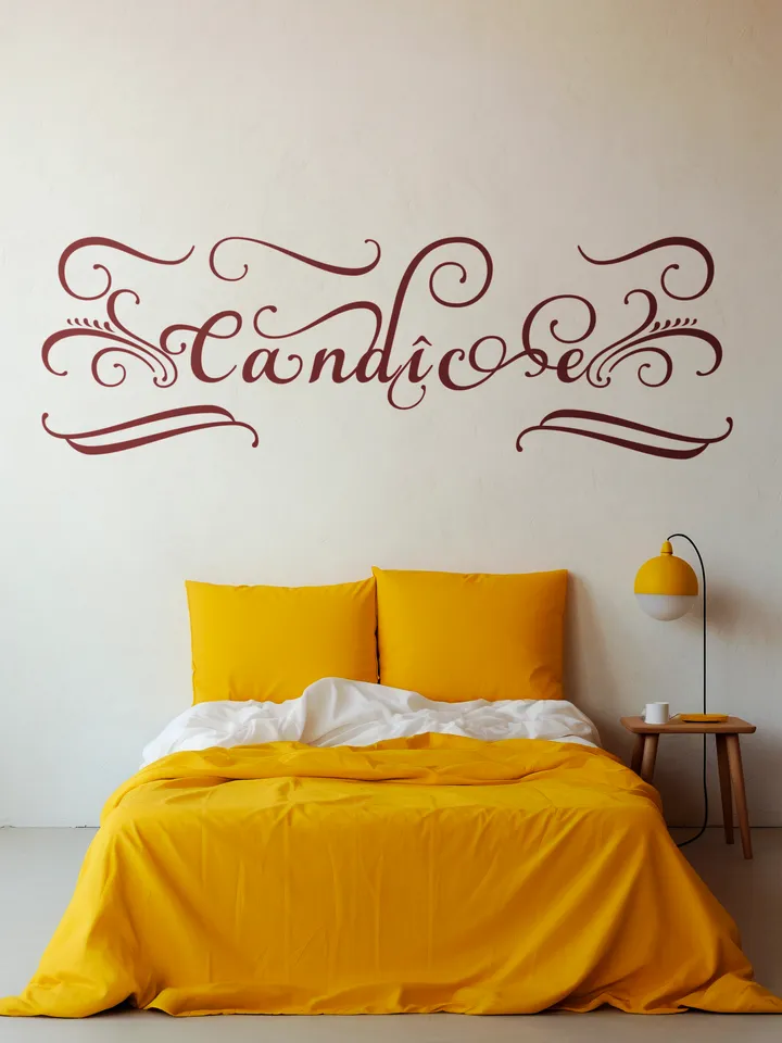 Candice - name in Samantha style with bright letters, digital design