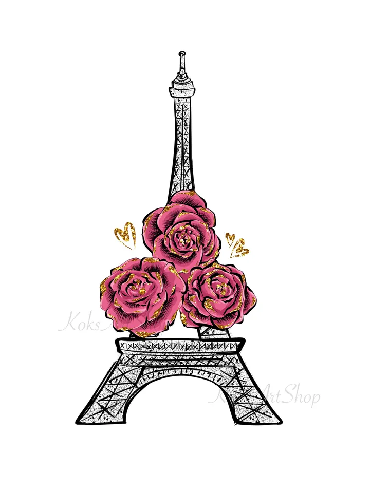 Eiffel Tower png, Eiffel Tower clip art, Eiffel Tower illustration, Fashion art, Fashion Clipart, Fashion print, Paris clip art, Paris png
