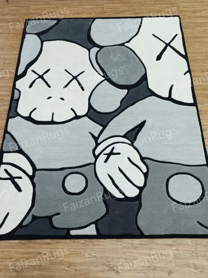 Kaws, Handmade, Case rugs, cartoon carpets, Rug for living room, Dining room, Hallway, Multiroom carpets, Anime rug, alone kaws, cartoon rug
