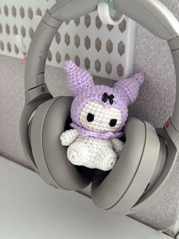 CROCHET PATTERN Kuromi, PDF file, US terms, sanrio collection, corchet pattern
