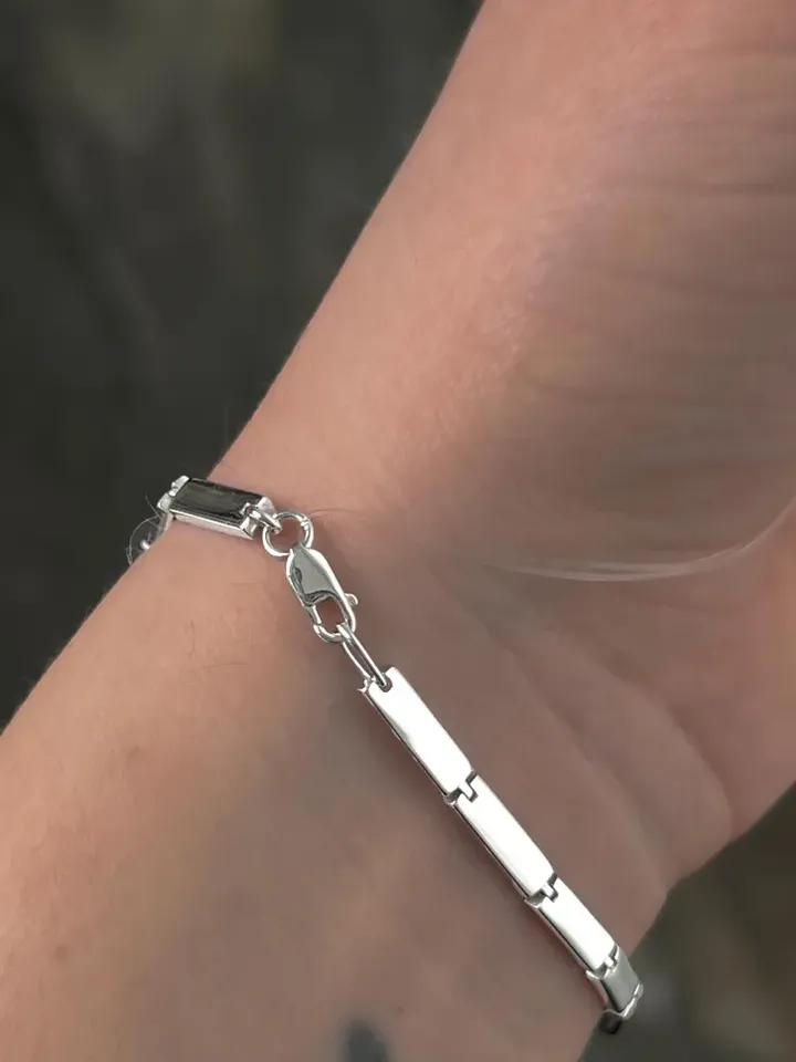 Women's bracelet silver 925, jewelry silver with topaz and sapphires