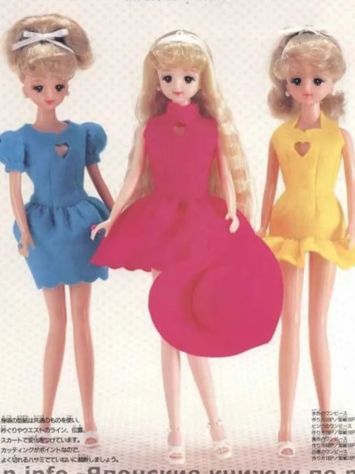 Clothes for Fashionable Dolls Japanese Magazine Sewing Pattern Wardrobe Clothes for Dolls Digital Download PDF