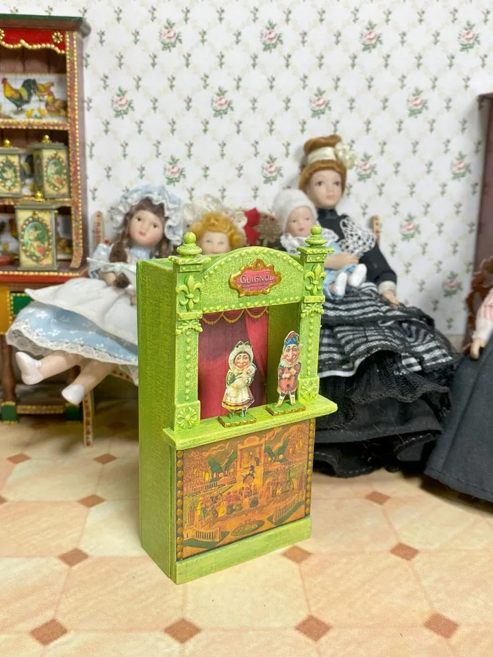 Vintage puppet theater. 1:12.