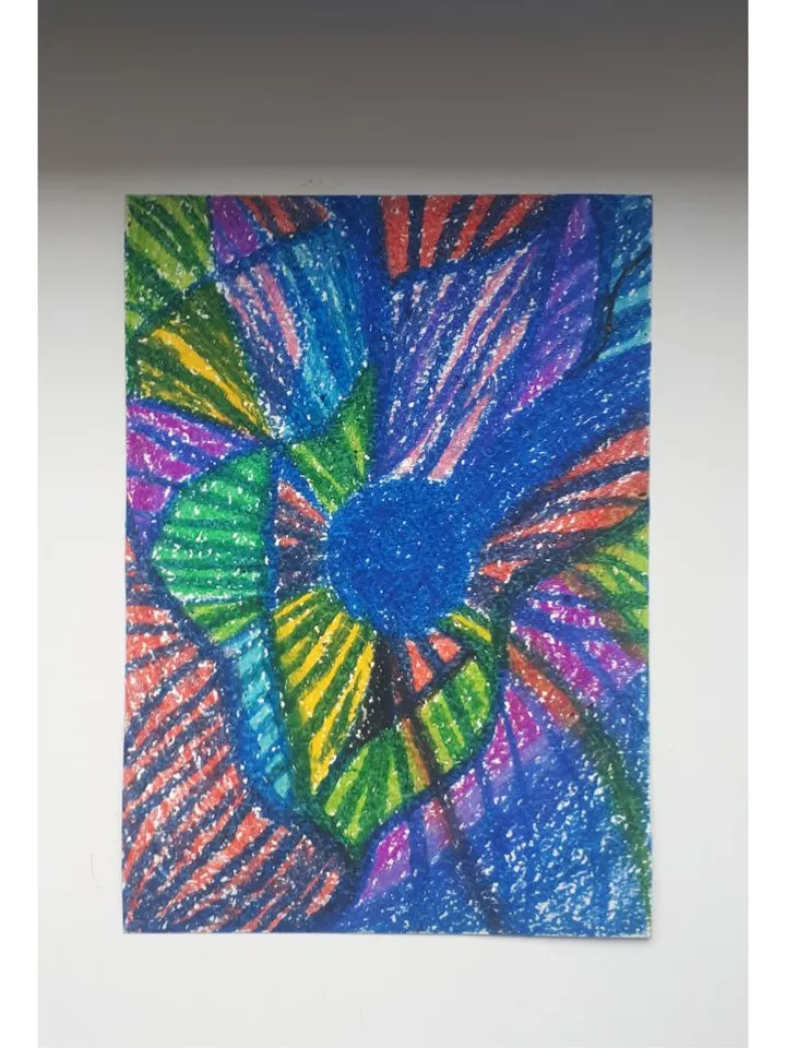 Abstraction #2027, Abstract Art Pastel Drawing, Modern Artwork, Contemporary