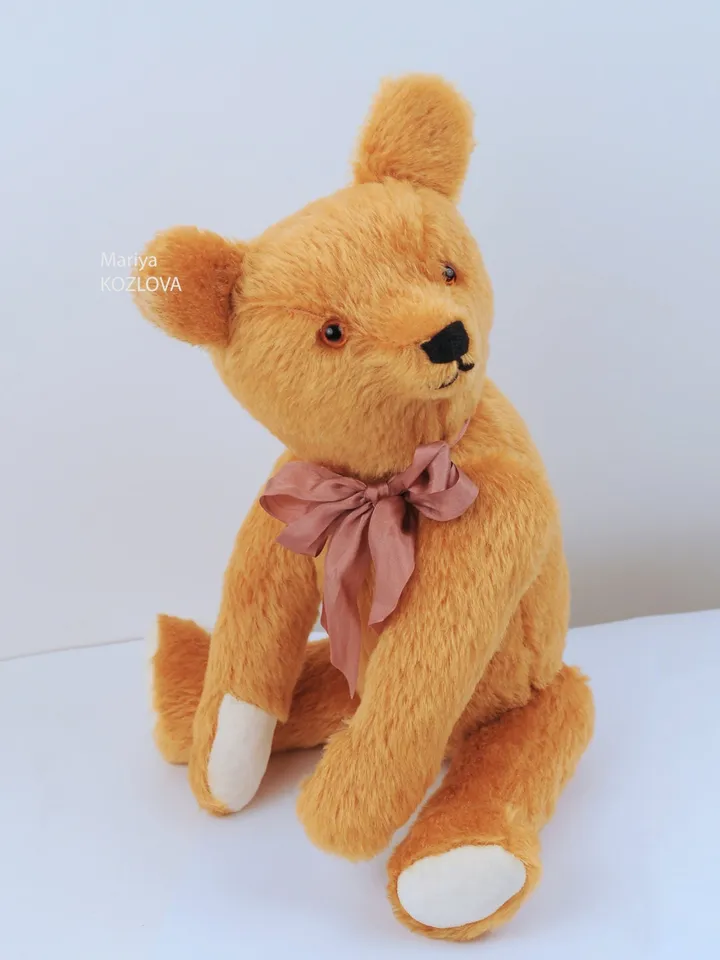 PDF Sewing Antique Style Prick Up Ears Teddy Bear Pattern 18 inch (45cm) Artist design/ traditional classic big  bear