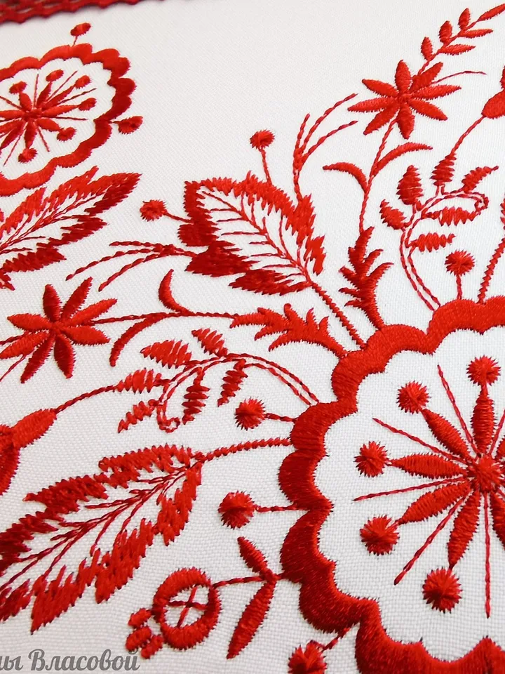 "Babushkin pattern" designs for an embroidery machine.