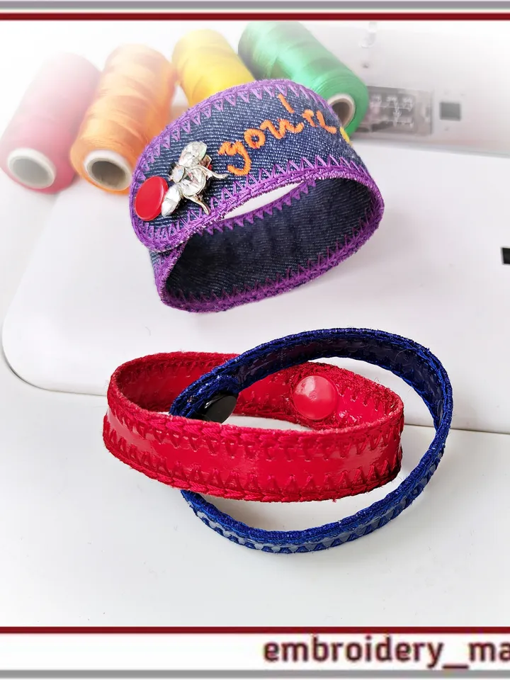 In the hoop Embroidery Bracelet from Embroidery Manavi 05