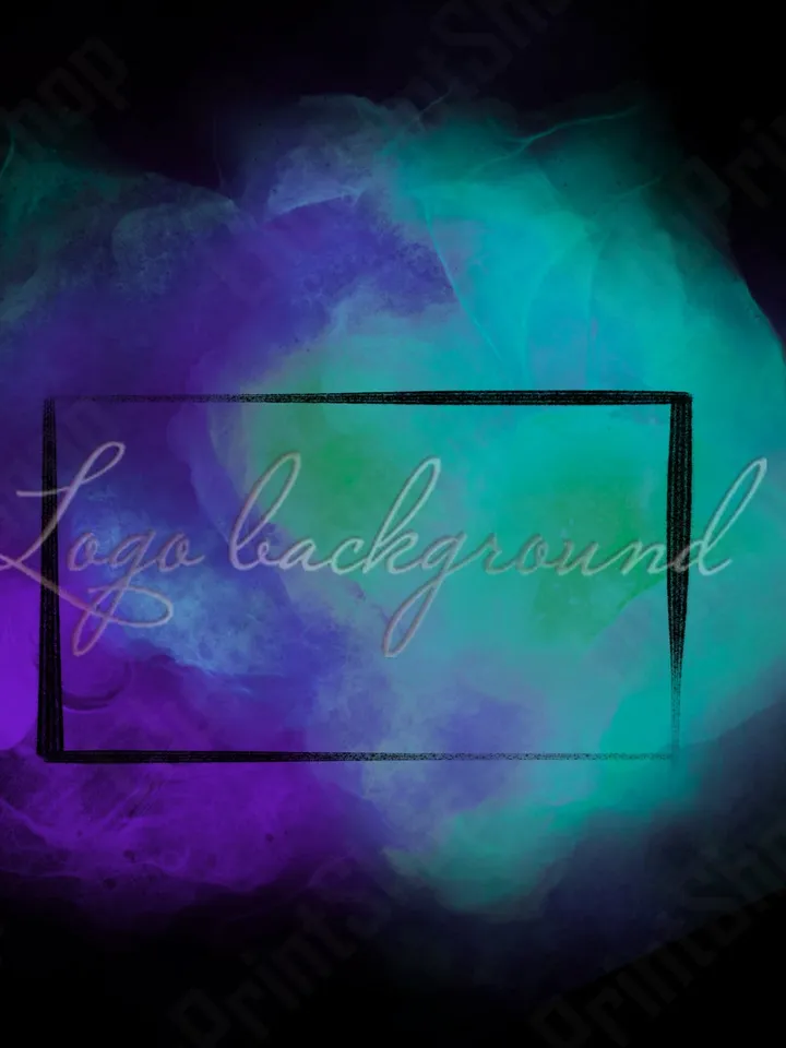 Mint and purple Logo Background Png Watercolor logo design Purple turquoise logo overlay Watercolor logo instant download