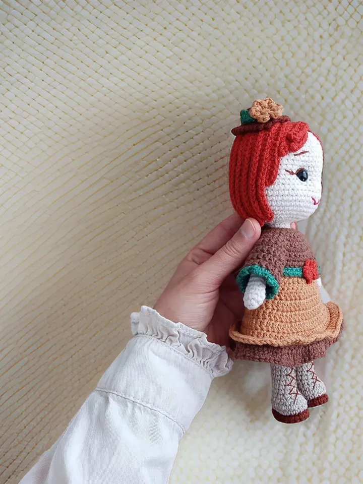 Crochet Amigurumi Doll Pattern, Doll English Pattern, Removable Clothes, Cute Doll Amigurumi Pdf, Handcrafted Doll, English Pattern