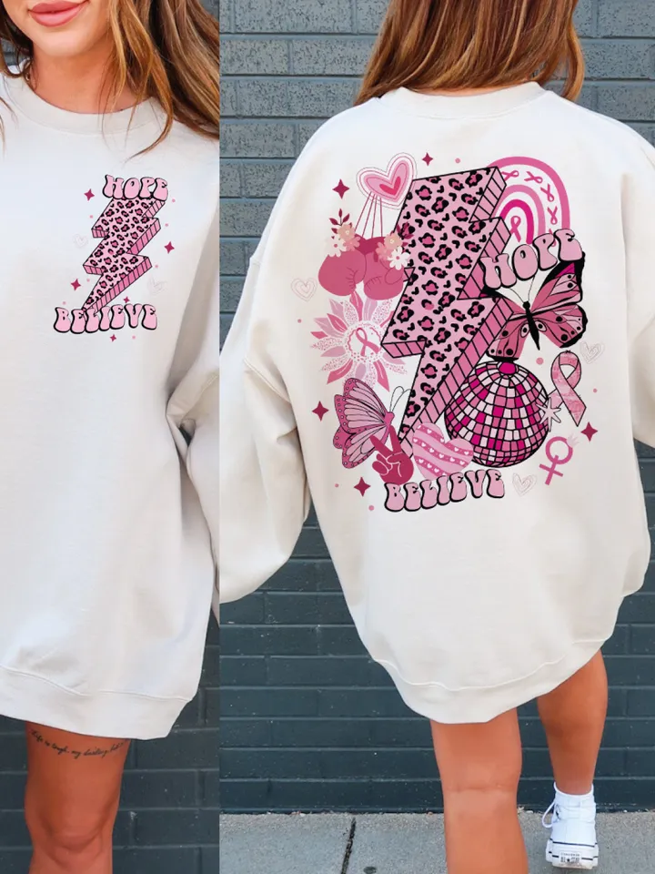 Retro breast cancer Png, breast cancer awareness sublimation design, October awareness month, pink cancer ribbon, Pink Lightning Bolt