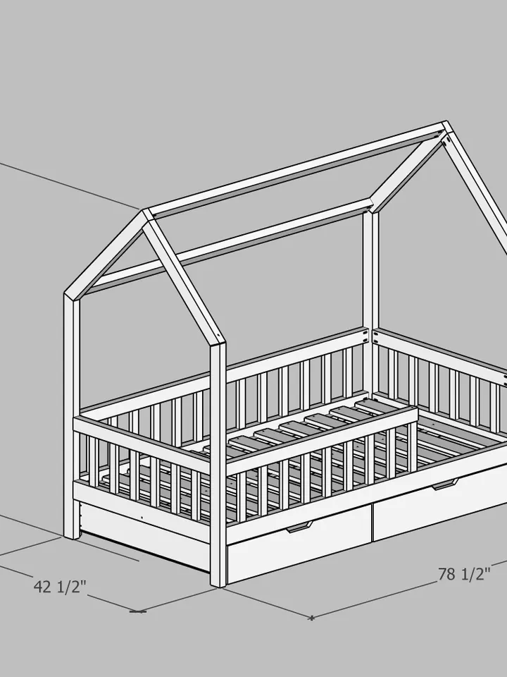 House Bed Plan, PDF, DIY