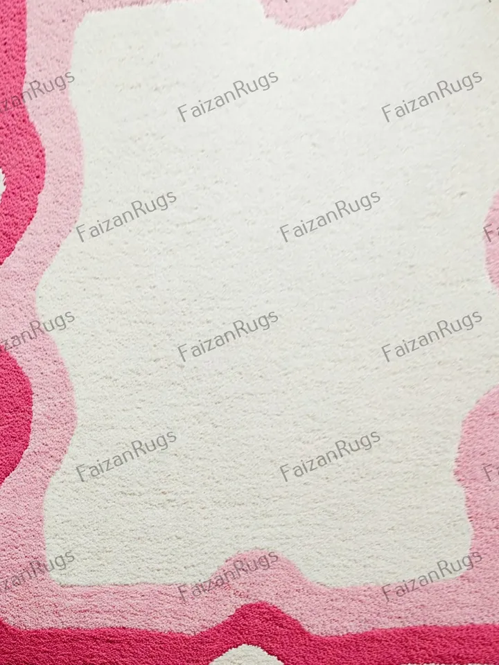8x10 rug, pink border rug,Soft rug, aesthetic kids rug,Large area rug, Home Décor, living room,Dining decor,Bedroom rug,9x12,10x14,6x9,pink.