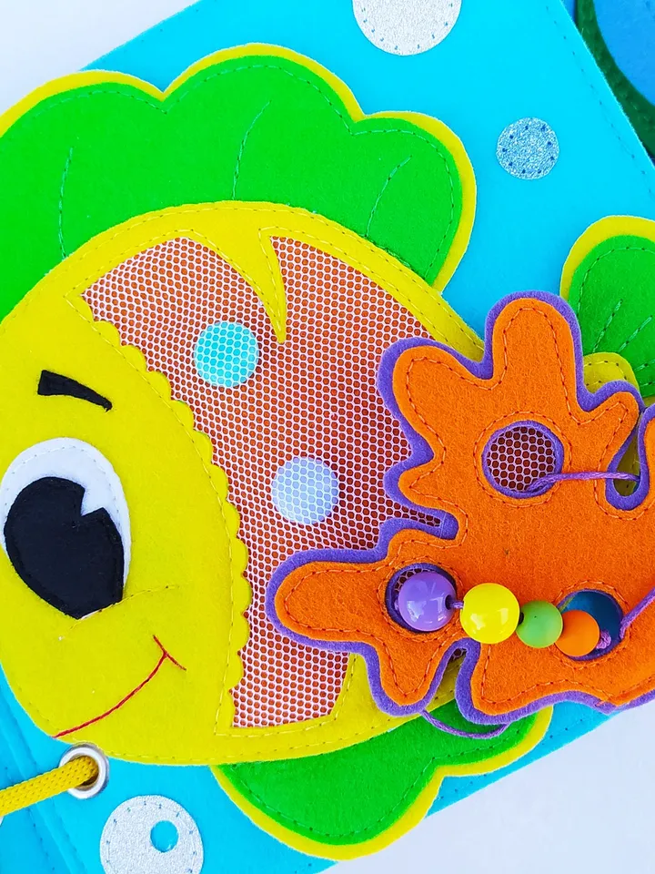 Sea Animals Quiet book Pattern PDF, Felt book pattern, Soft sensory book template, Quiet book sewing ideas for kids 2, 3, 4 year old