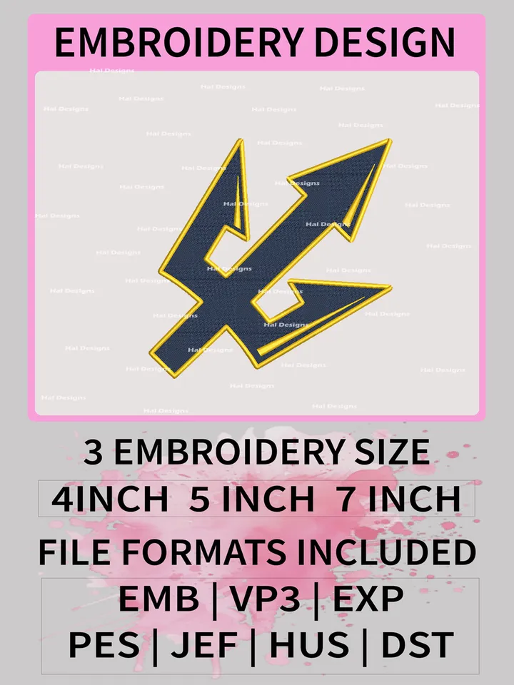 NCAA UC San Diego Tritons Embroidery File, 3 Sizes, 6 Formats, NCAA Machine Embroidery Design, NCAA Logo, NCAA Teams