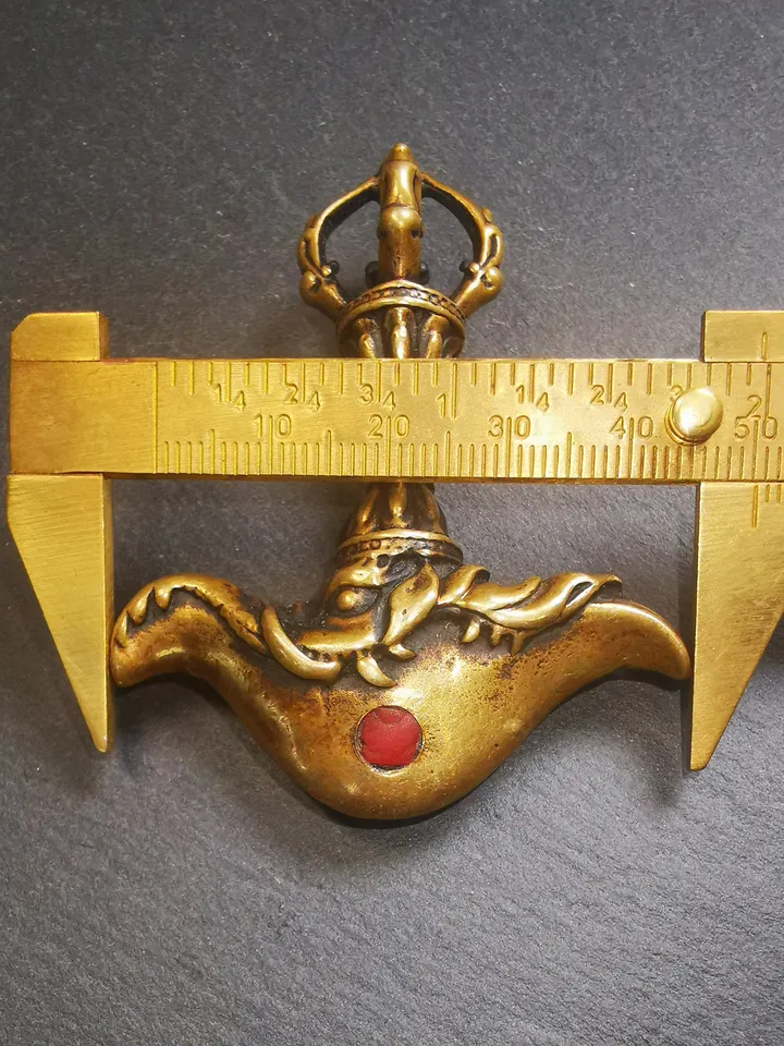 Gandhanra Antique Tibetan Amulet Ritual,Kartika(knife of the dakinis), Trantic Buddhism Ritual Implement, 2.64"