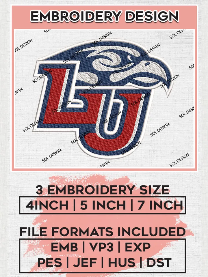 Liberty Flames Logo Machine Embroidery Design, NCAA Liberty Flames Embroidery Design Design files, NCAA Embroidery Designs, NCAA Machine Embroidery Designs, Digital Download