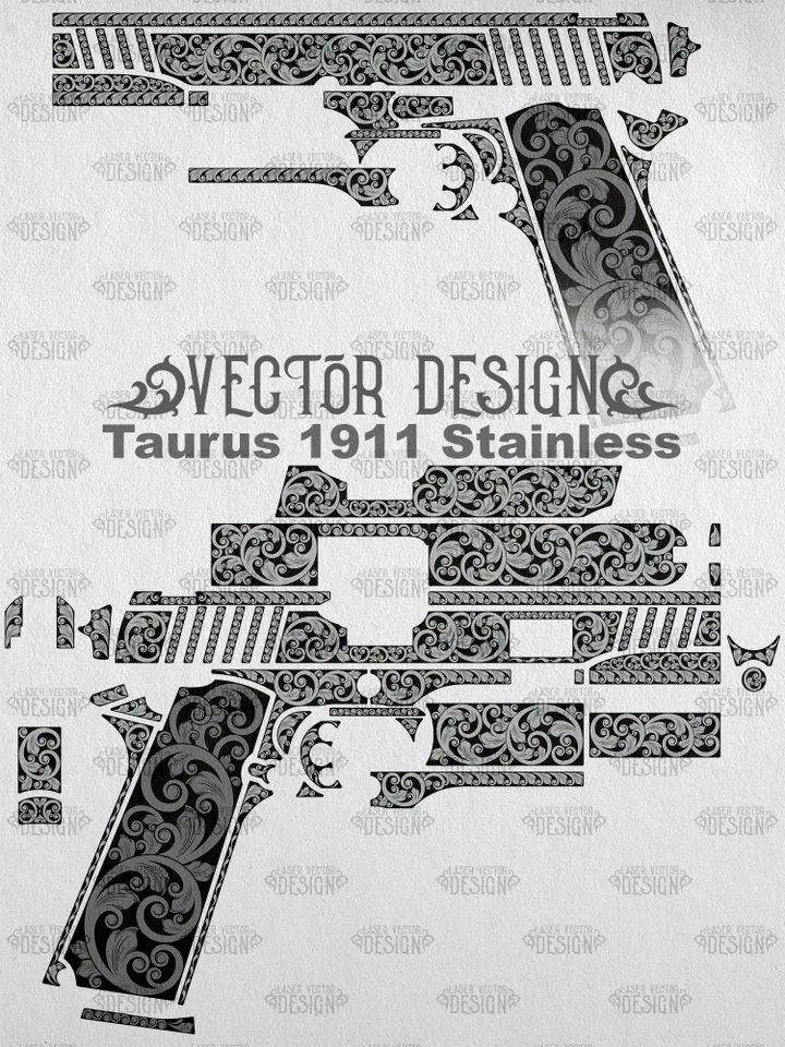 VECTOR DESIGN Taurus 1911 Stainless Scrollwork