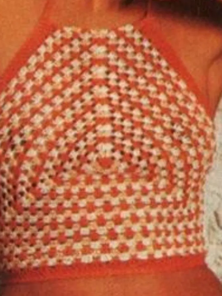 Halter top crochet pattern, granny square top crochet, beginner top crochet PDF