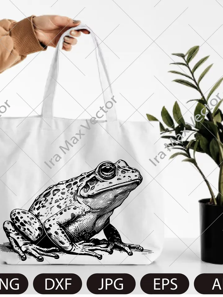 Frog Svg/ Frog Clipart/ Frog Png/ Frog Head/ Frog detailed/ Frog Silhouette/ Animals Silhouette