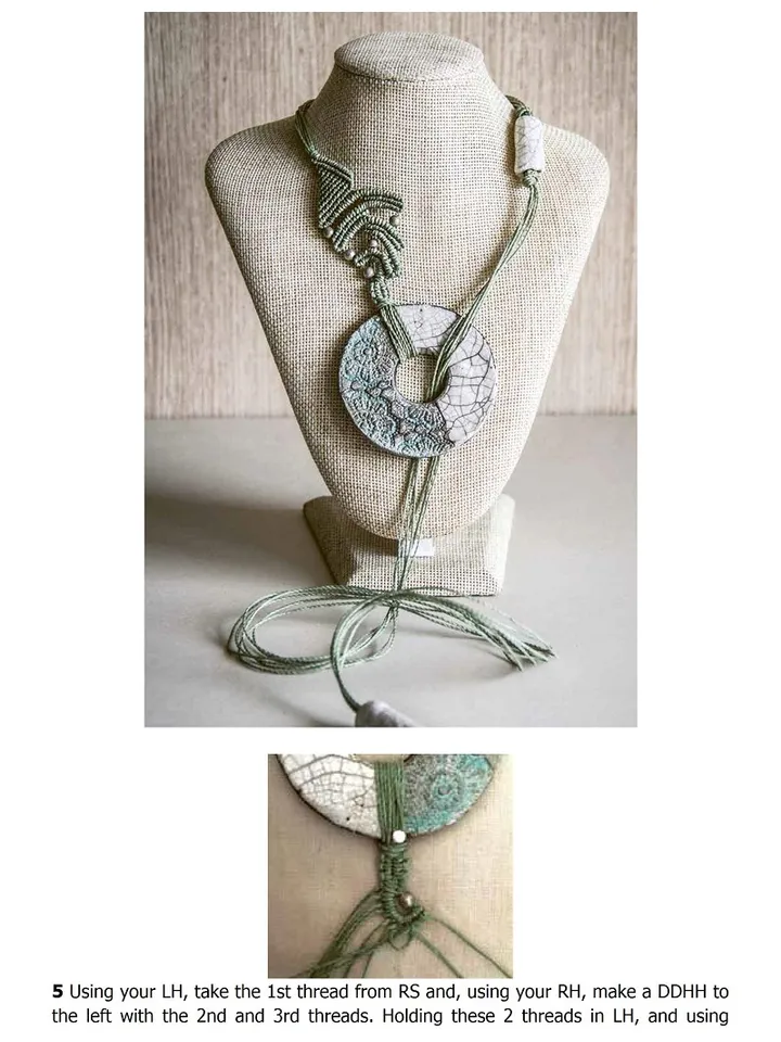 Knot and bead macramé jewelry