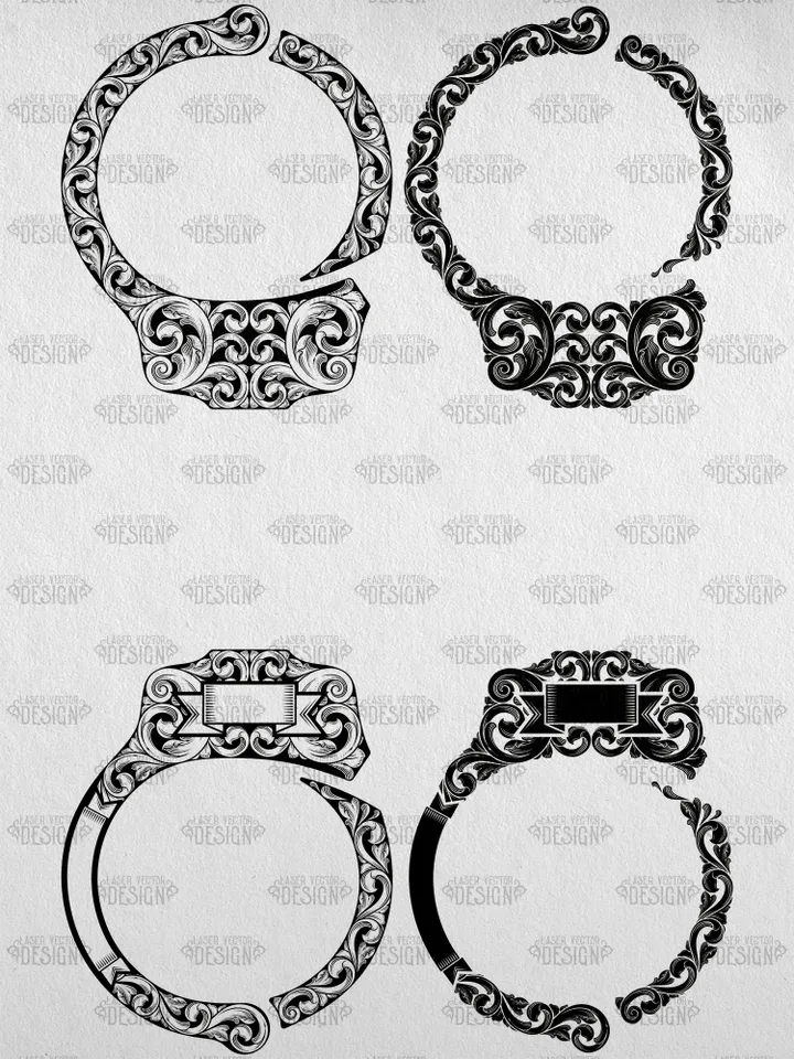 VECTOR DESIGN Handcuff Peerless Model 700C, 701C, 730C Scrollwork 1