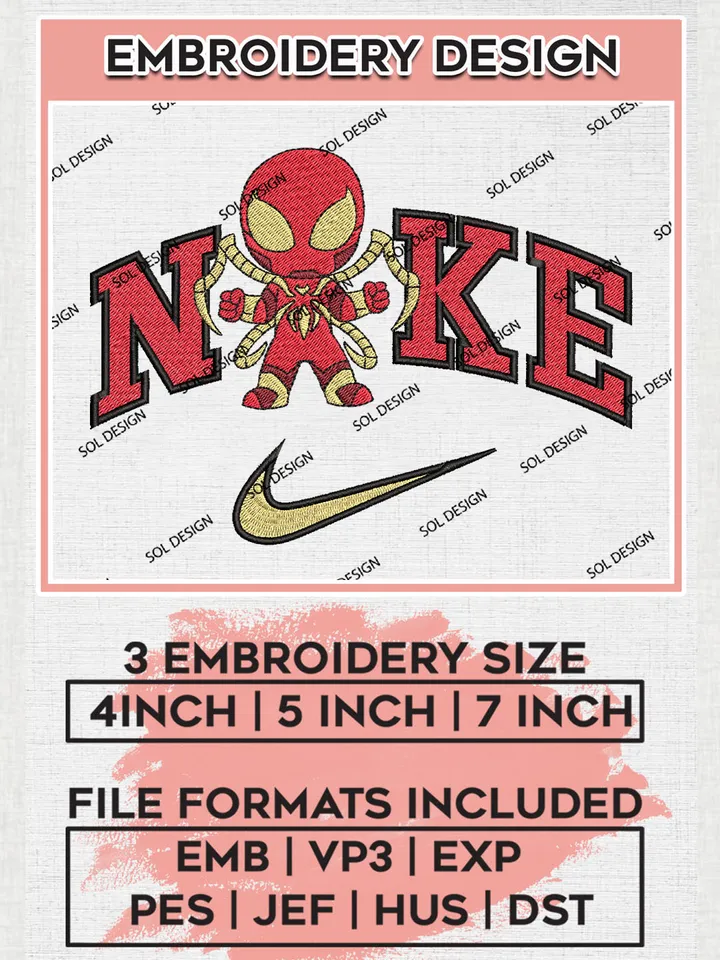 Ni.kee Iron Spider Embroidery Designs, Spiderman Embroidery Files, Superhero Machine Embroidery Designs, Movie Characters Logo, Marvel Movie Machine Embroidery Design, Digital Download
