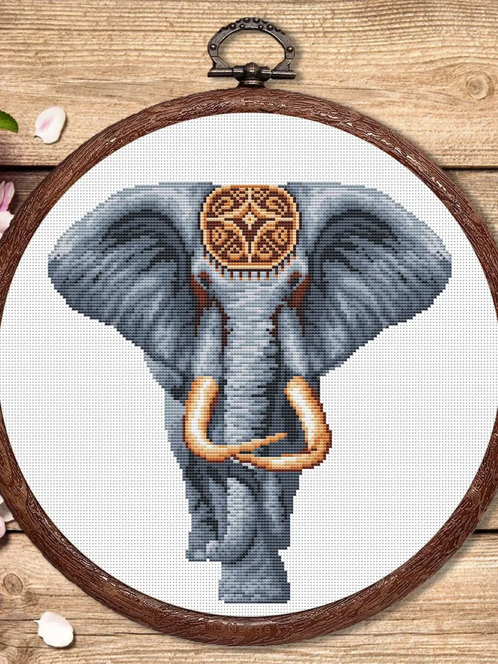 The Elephant Cross Stitch Pattern, Animal Cross Stitch, Embroidery Elephant, Savana Cross Stitch Pattern, Modern Cross Stitch #anm016