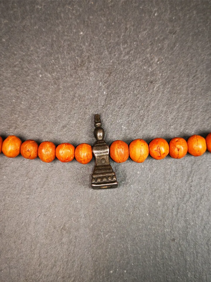 Gandhanra Handmade Tibetan Buddhist Amulet,Stupa,Pagoda,Buddhist Tower Pendant,Made of Cold Iron,1.22 inches