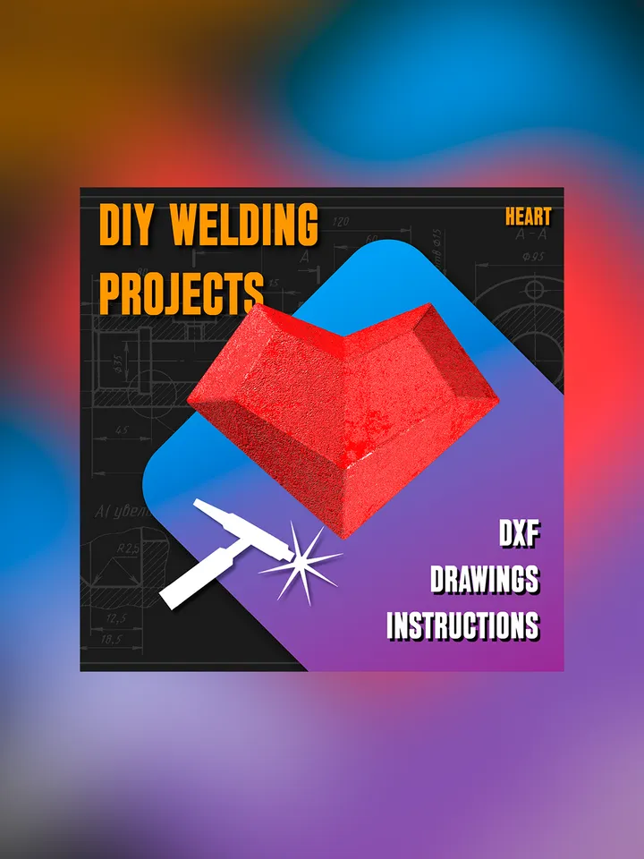 Welding Project Plans Drawings Heart 1 (DXF, PDF)