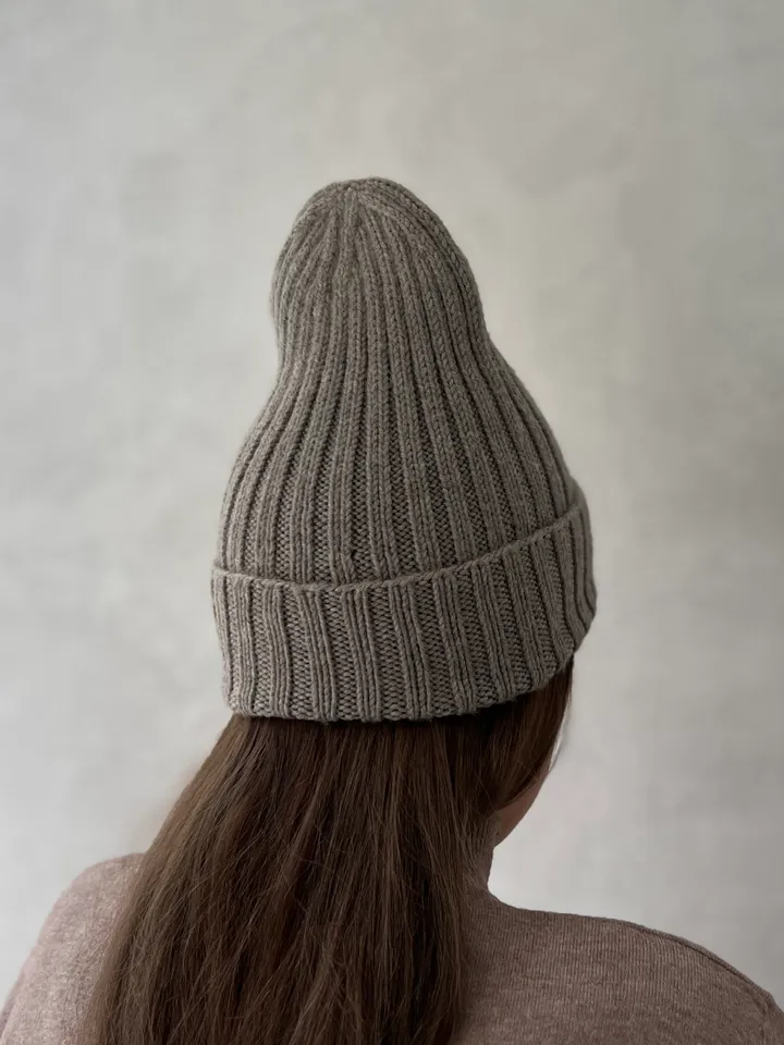 Beige woolen womens hat