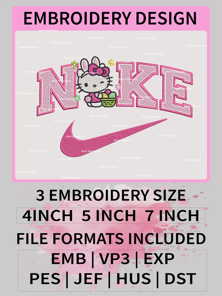 Nike Hello Kitty Easter Embroidery Designs, Hello Kitty Machine Embroidery Design ,Embroidery Design,Embroidery Machin