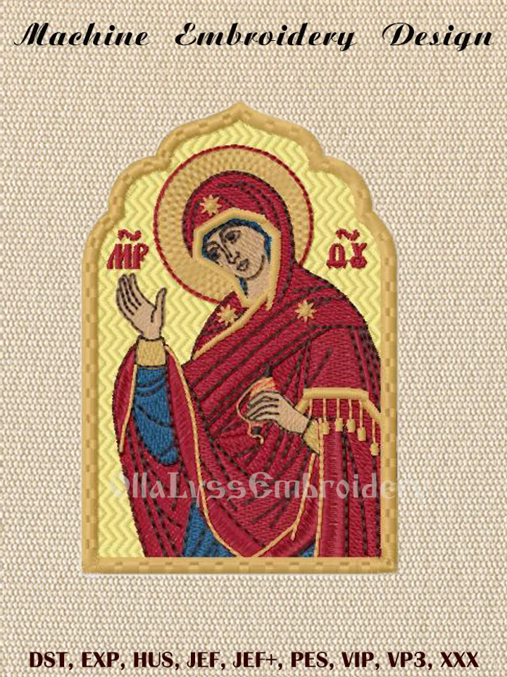 The Annunciation icons set of two machine embroidery designs