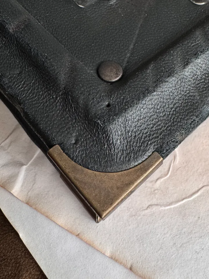 Genuine leather notebook with mini bottles on the cover. Grimoire, book of shadows, magical herbalist.