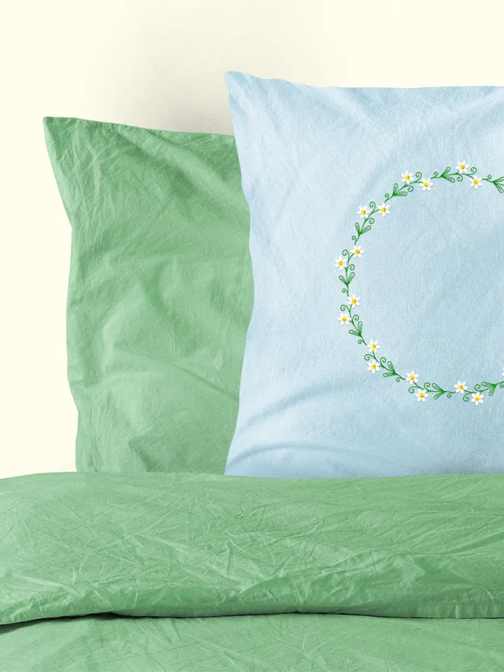 Floral wreath embroidery design Machine embroidery pattern 4 sizes, Circle frame of flowers embroidery files, Floral monogram download #R50