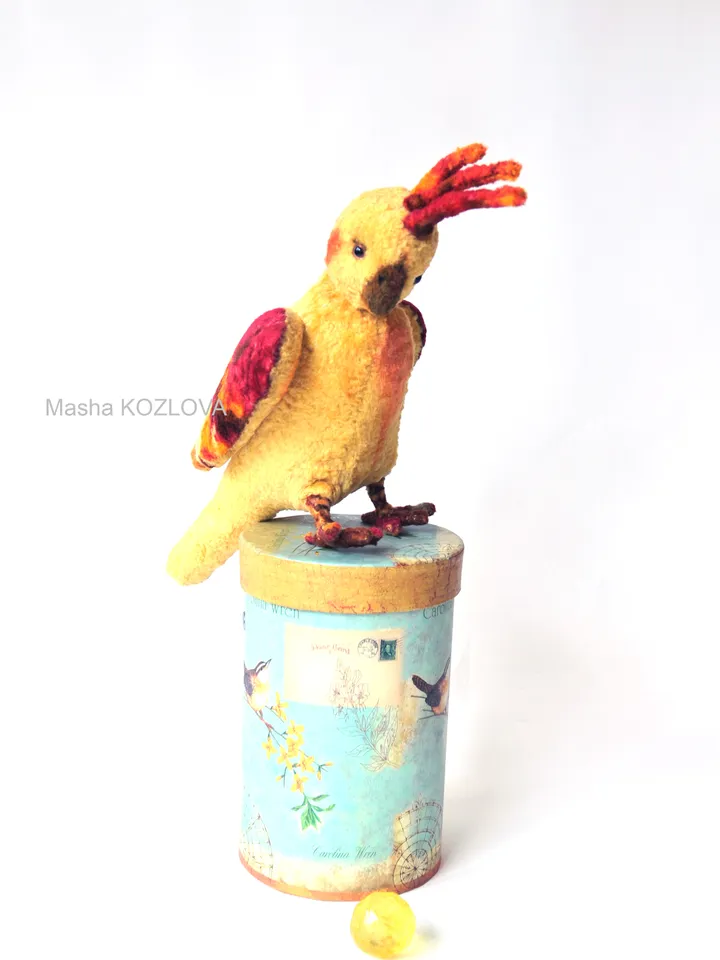 PDF Sewing Pattern 12" Parrot/ parakeet bird pattern popinjay/ artist teddy bear friend cockatoo bird sewing instruction