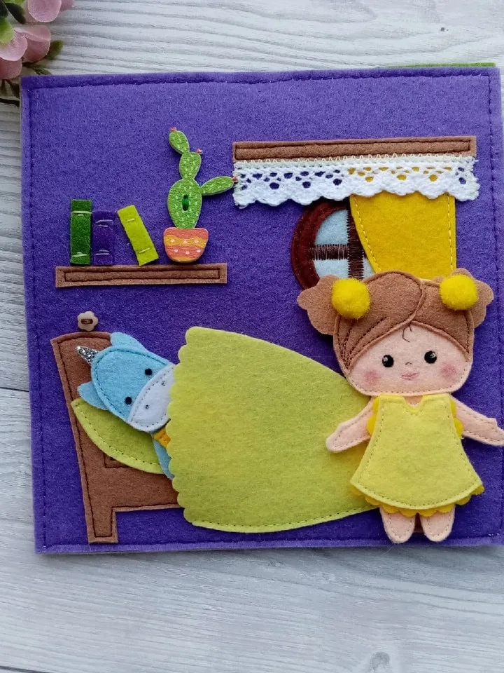 Dollhouse Quiet book pattern PDF, Felt book pattern, Felt doll Pattern, Dress up Doll , diy quiet book sewing ideas girls