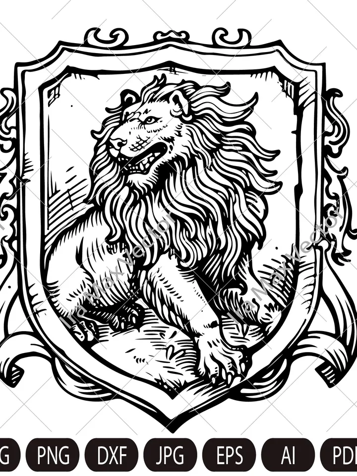 Lion Face svg / Lion Head svg / Lion heraldic/ Lion svg / Lion King svg/ Lions Mascot svg / Leo svg / Lion Head /Lion Printable/ Lion logo